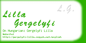 lilla gergelyfi business card